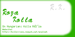 roza kolla business card